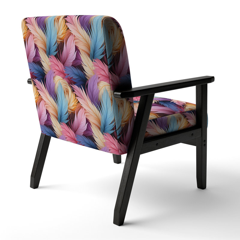 Chaise avec accoudoirs tapissier Pastel Botanical Leaf Design