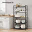Versatile Metal Storage Rack With Drawer, X Side Bars, And Adjustable Feet For Bathroom, Kitchen, Living Room-1038230747