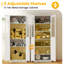 Armoire garde-manger en métal durable 72 po avec 2 portes H 72 po - facile à assembler, polyvalente pour la cuisine, le salon, la chambre à coucher