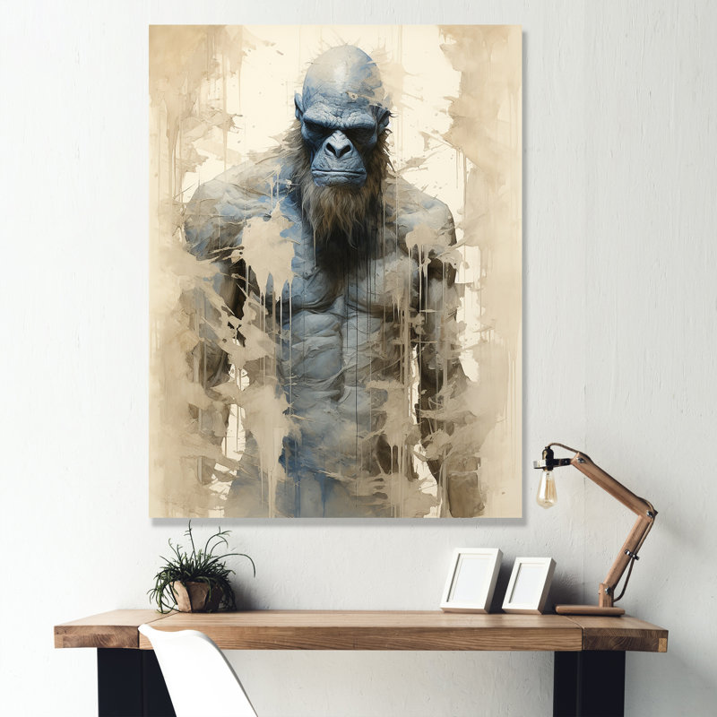 Angry Bigfoot - décoration murale Bigfoot, Toile tendue, H 20 po x l 12 po x P 1 po