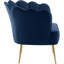Fauteuil demi-tonneau en velours de 29 po de largeur Ulysses-373042797