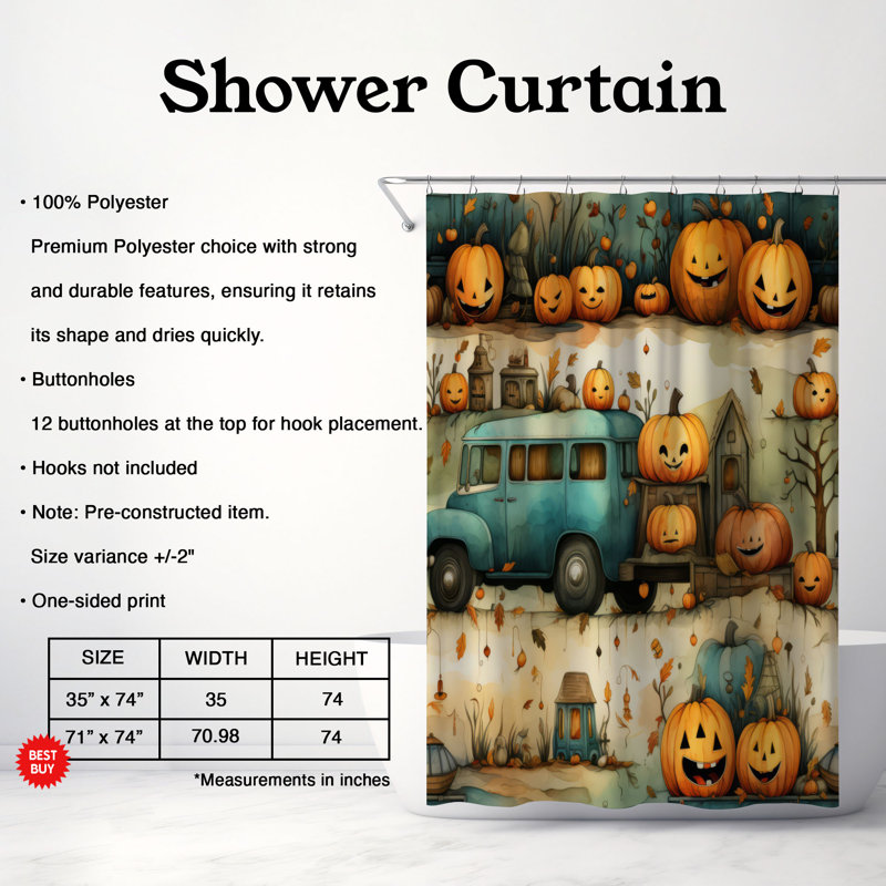 Phantom Fall - Premium Shower Curtain, 74"H x 71"W