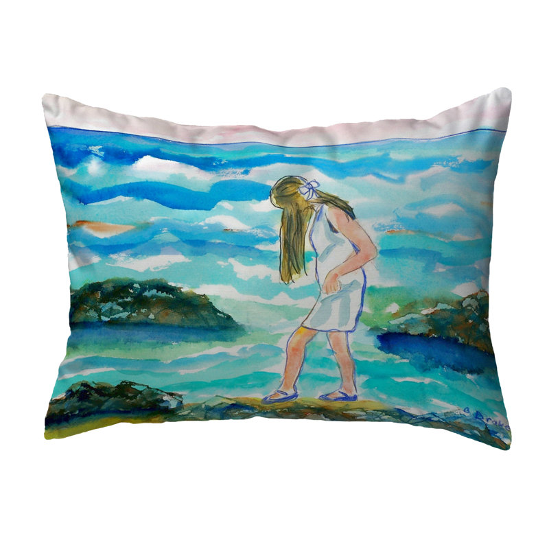  Housse et insert de coussin rectangulaire d'extérieur Mia on the Rocks, H 11 po x l 14 po x P 5 po