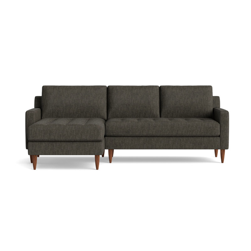 MCM Chaise Sectional, Performance Weave - Onyx, Left Hand Facing