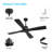 48 In. Dc Motor 4 Solid Wood Blades Indoor Ceiling Fan With Remote-948780470-948780471