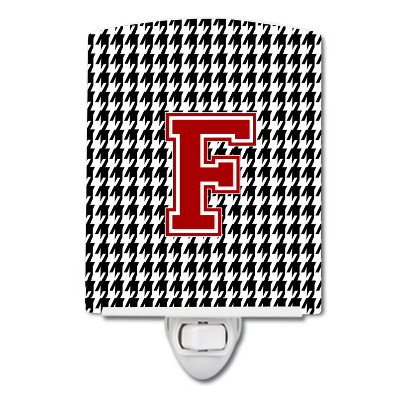Éclairage de nuit en céramique monogramme houndstooth, F