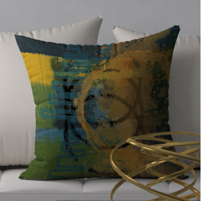 Housse de coussin décorative carrée en prune surdure