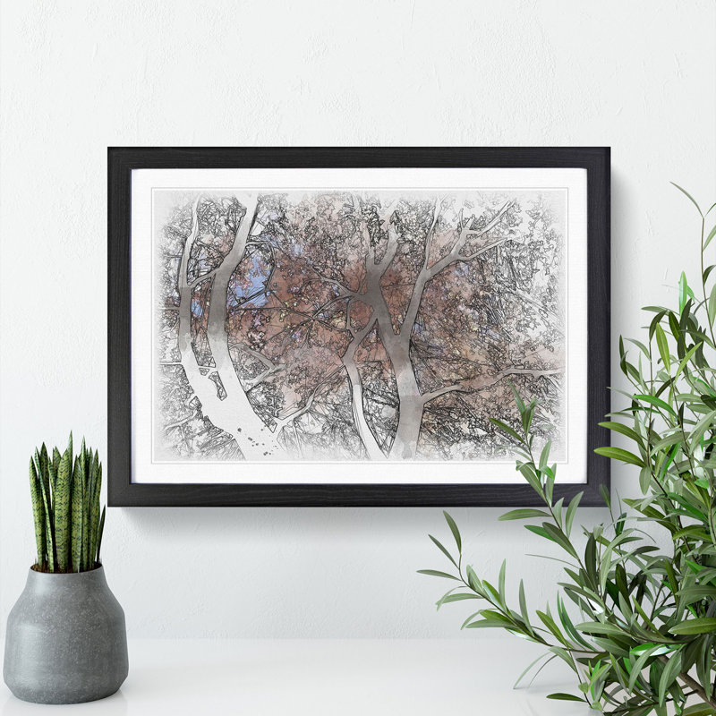 Maple Tree Vol.2 - Picture Frame Painting, 27cm H x 36cm W x 2cm D, Black