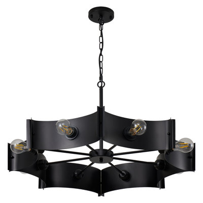 8 - Light Dimmable Geometric Chandelier