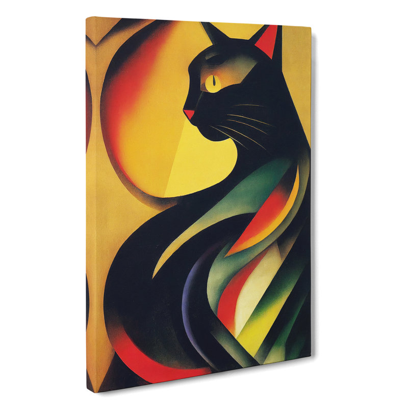 Magical Cat Abstract - Wrapped Canvas, 76cm H x 50cm W x 3cm D