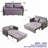 Velvet Multi-position adjustable Sofa with 2 Detachable Arm Pockets-457133296-445078448