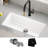 KRAUS Quarza 31” Granite Drop In / Undermount Single Bowl White Kitchen Sink-119750041-119750039