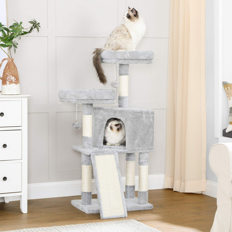 Clem 115cm H Cat Tree, Light Grey