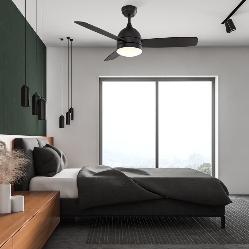 48" 3-Blades Modern Ceiling Fan with Light