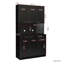 Armoire de 71,64 po de hauteur en noir pour la chambre à coucher. 6 portes, 1 tablette ouverte, 1. Un look de chambre propre et moderne avec tablette 1 chambre à coucher, noir. Design, fabrication. Matériau, facile à entretenir-122522065
