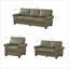 Canapés modulaires pour le salon | 1 + 2 + 3 sièges en faux cuir taupe avec rangement | Cuir d'unité centrale | Standard