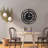 Elegant Black Metal Wall Clock, 19.3 x 19.3 inches | Durable 100% Metal with 0.06 inch Thickness | Easy Wall Mounting, Requires 1 AA Battery | Modern Design for Living Room, Office, or Home Decor