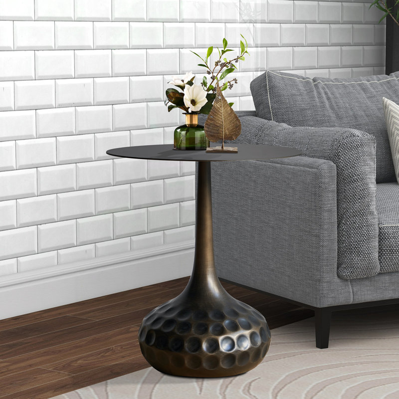 Elivra Iron Top End Table