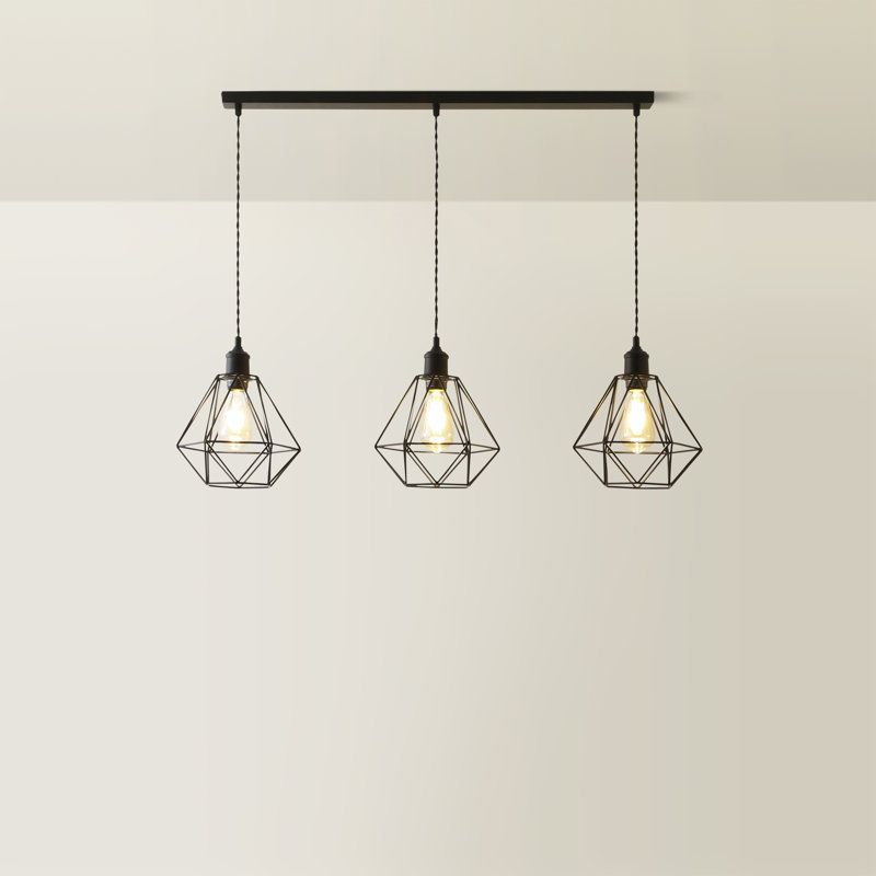 3 - Light Matte Black Pendant, Yes