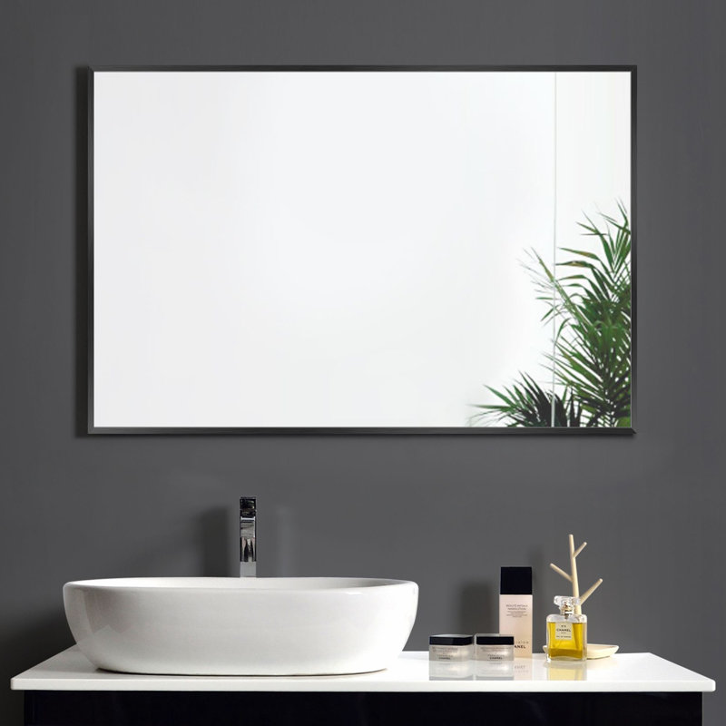 Miroir de salle de bain mural Talma, H 36 po x l 24 po, Noir
