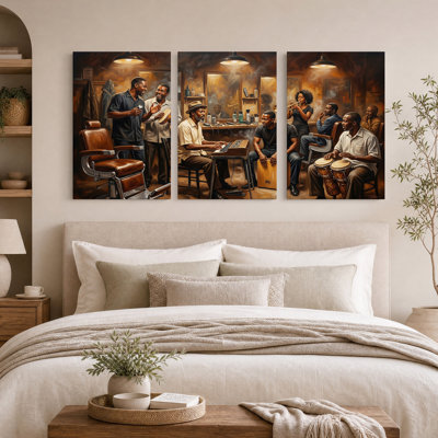 Ensemble de 3 reproductions d'art sur toile