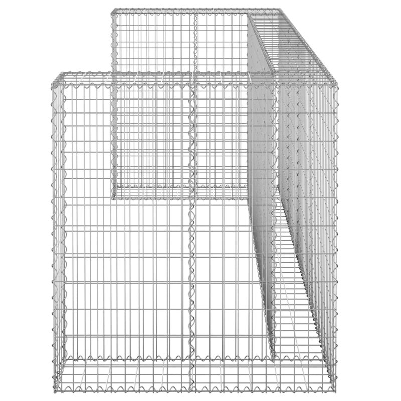 Panneau de clôture en métal argenté, H 43,3 po x l 100 po x P 39,4 po