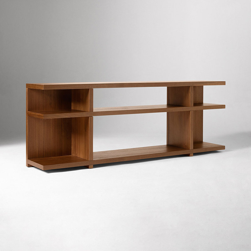 Console moderne et simple, H 25,6 po x l 71,7 po x P 13,4 po, Brun