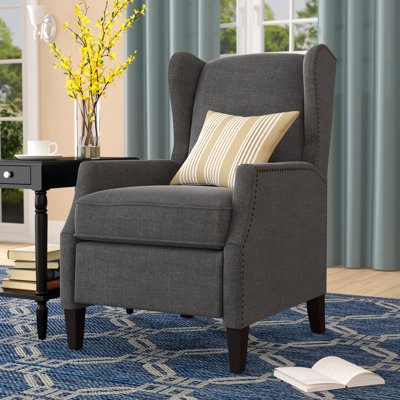 Boruta 26.5" W Manual Push Back Wing Chair Recliner