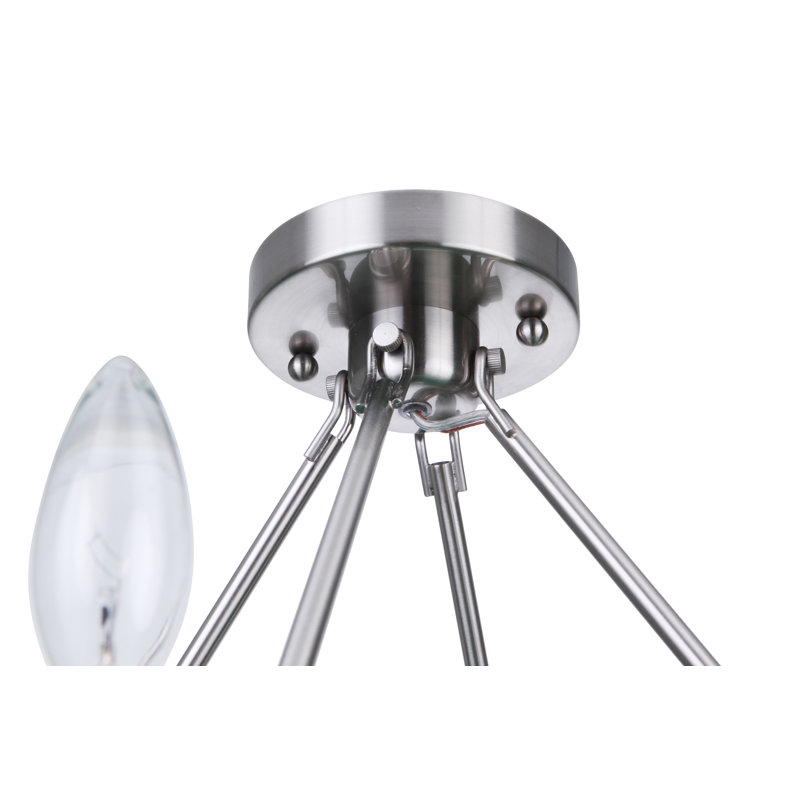 Anargyros Semi Flush Mount, Nickel