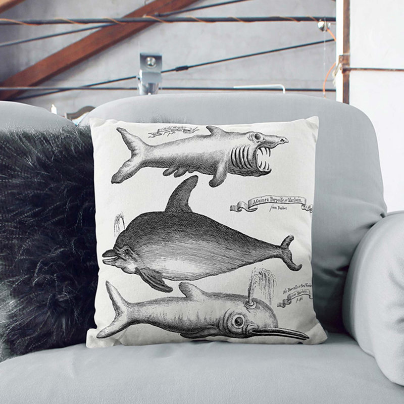 Square Throw Cushion, 40cm H x 40cm W x 15cm D