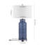 Lampe de table bleue 30,5 "avec USB