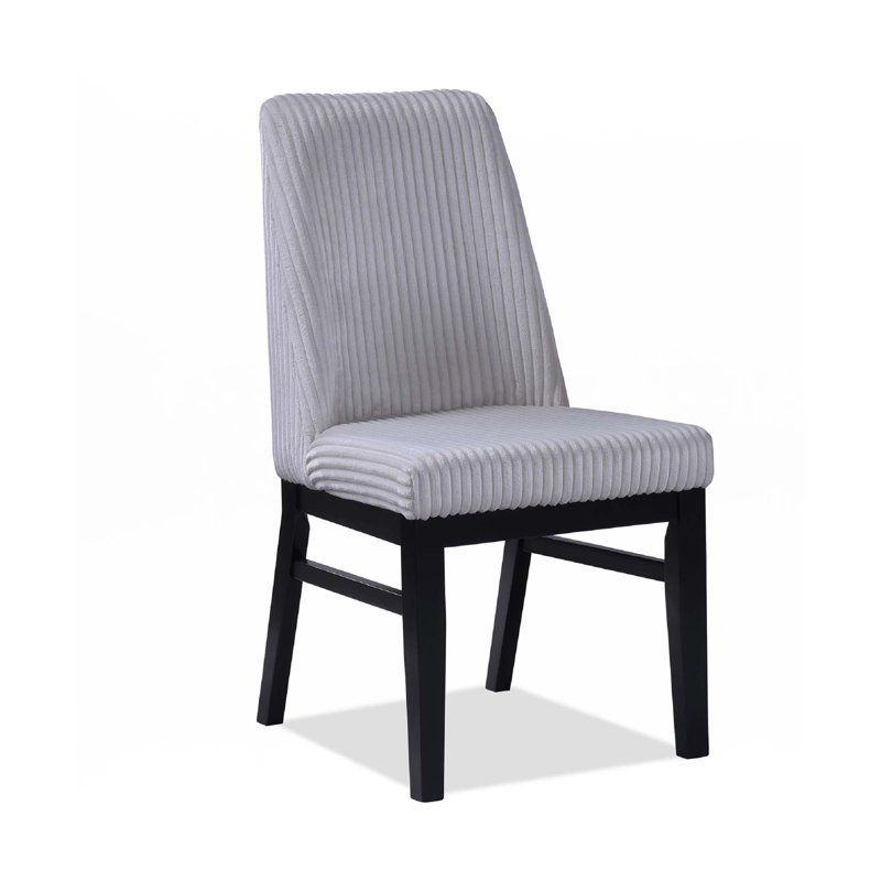 Chaise rembourrée 2pc, Gris clair