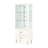 London Place Display Cabinet with LED Lighting - Creamy Pearl