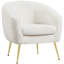 Fauteuil demi-tonneau H 29 po avec pieds en métal, fauteuil moderne-1013765381