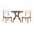 Dining Table Set:39.4" Round Table + 2 Chairs