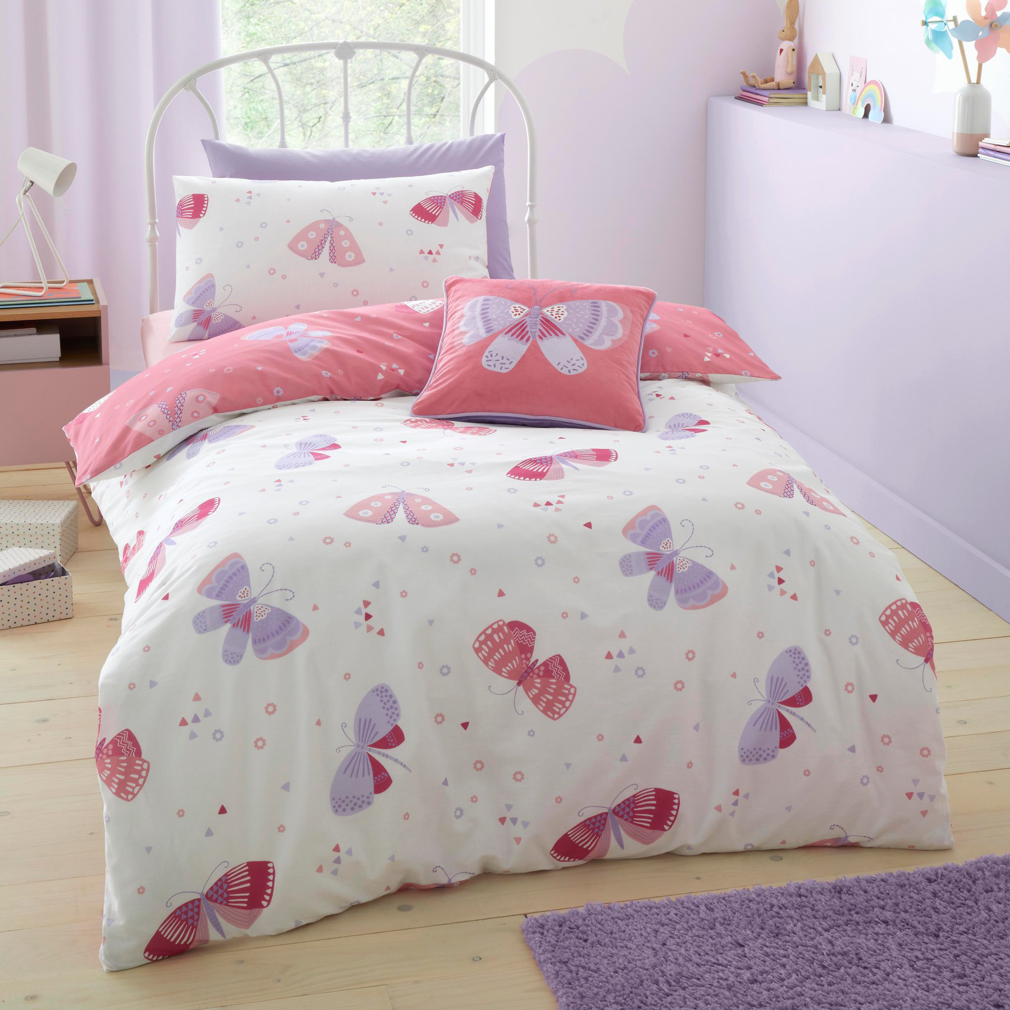 Little girl pink and purple outlet bedding