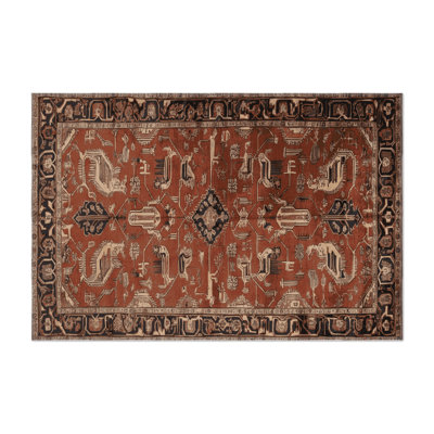 Persian Brown Indoor and Outdoor Area Rug