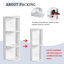 Meuble-lavabo mural 48 po avec lavabo et support de rangement, lavabo à rebord épais en résine gauche, ensemble KD