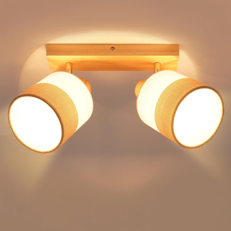 Burlap Semi Flush Mount