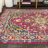 Brooklyn Geometric Medallion Red/Pink Rug-1765071827