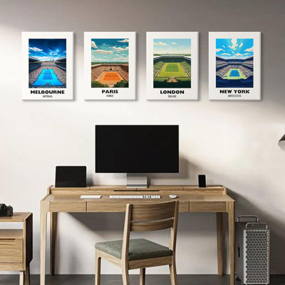 4 Piece Wrapped Canvas Wall Art