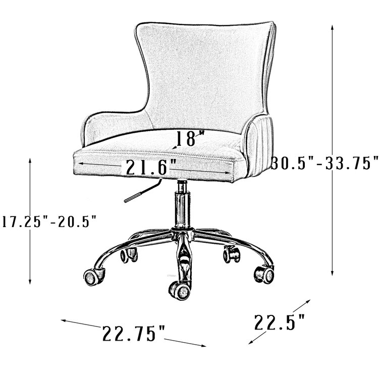 Adan Task Chair Etta Avenue Upholstery Color: Tan