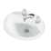 Sanibel Ceramic Circular Drop-In Bathroom Sink with Overflow