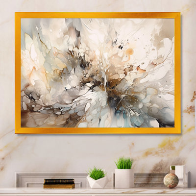 White And Grey Geometric Depths I - Abstract Geometric Canvas Print Wall Art - Minimalism Wall art Print