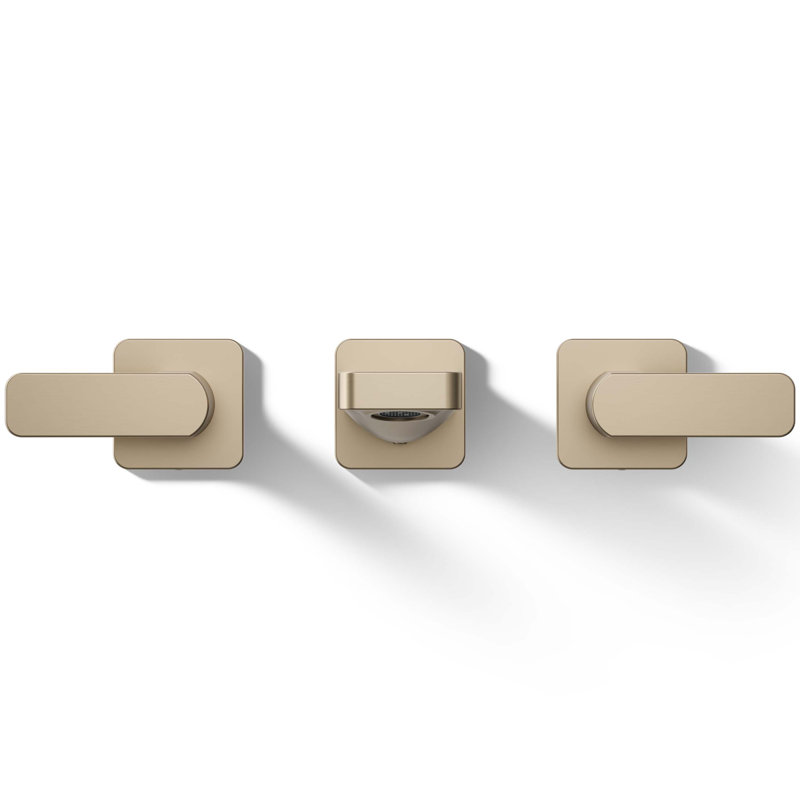 Parallel Wall Mount Bath Filler Trim, Vibrant Brushed Bronze