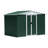 8X6 Feet Outdoor Storage Garden Shed Apex Roof Green With Aluminum Alloy Frame And Sliding Door-121324772-121324779