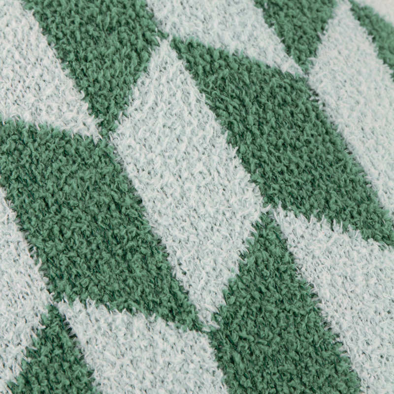 Olsen Geometric Square Cushion, Green, Feather