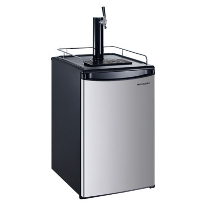 Frigidaire, 5,4 pieds cubes Pi. Barre d'abeille Kegerator, acier inoxydable, noir
