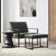 Fauteuil et repose-pieds en cuir Buren-101040976