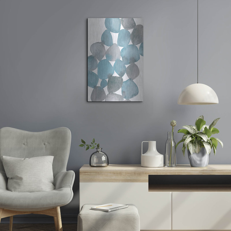 Art mural en métal «Boho Beautiful 1 Blue» par Moira Hershey, H 24 po x l 16 po
